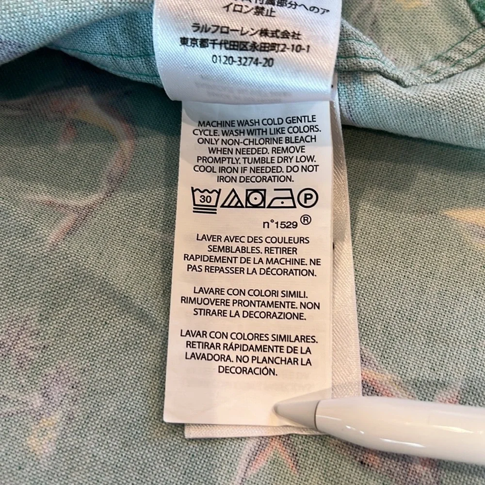 🎉Host Pick🎉Polo Ralph Lauren Mens Green Beach-Themed Button Down XXL - Picture 9 of 9
